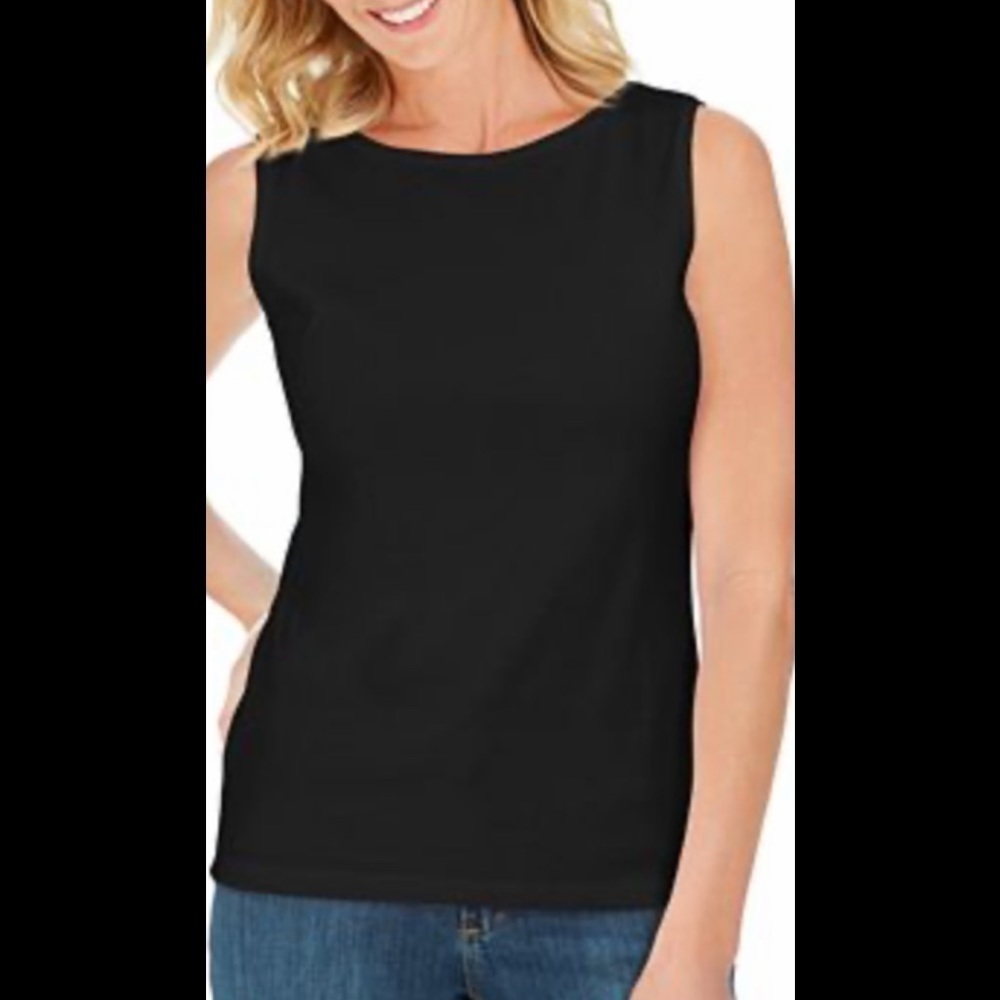 Karen Scott petite sleeveless/Black, size PL